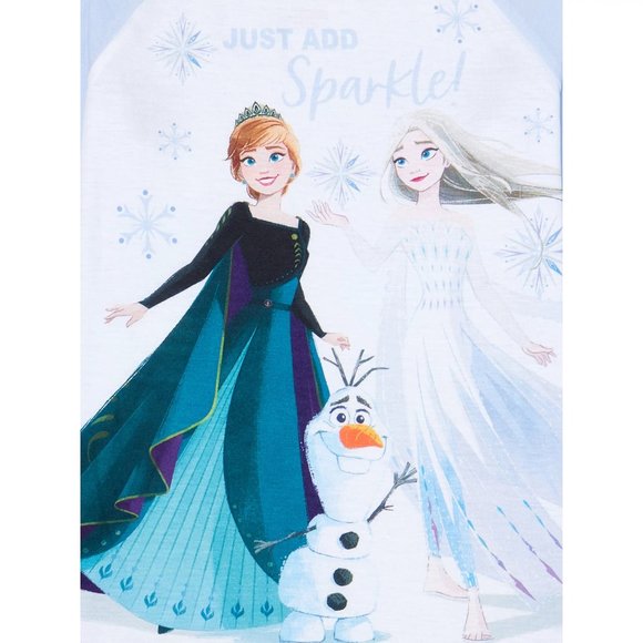 Girls FROZEN "Just Add Sparkle" Pajama Set Size Sm 6/6X   Top Fleece Pants NWT - Picture 3 of 3